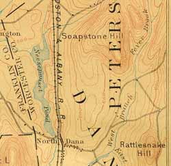 1893 Map of Dana, Massachusetts