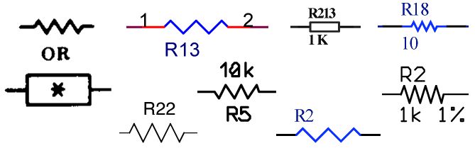 Resistor symbols