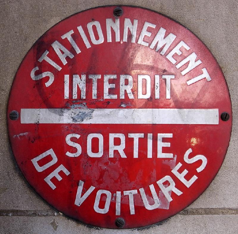 French parking sign