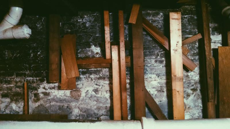 Inside the basement wall