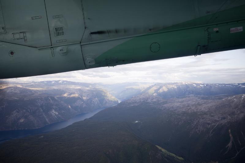 Flying above Norway