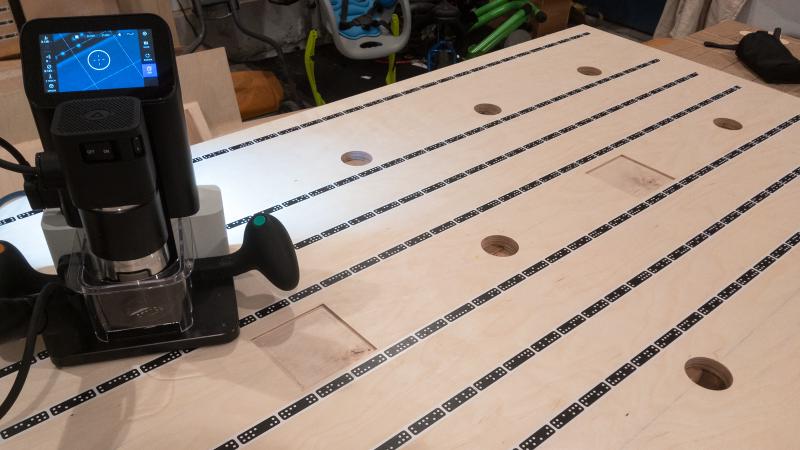 Cutting the pockets for LED modules